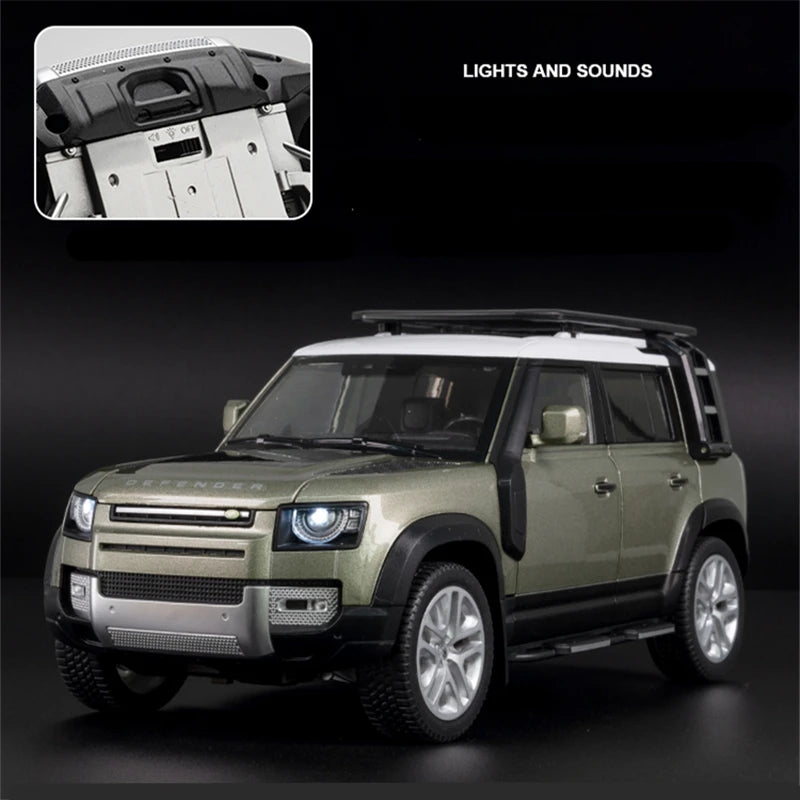 1:18 Land Rover Defender Diecast Car Model – Sound & Light