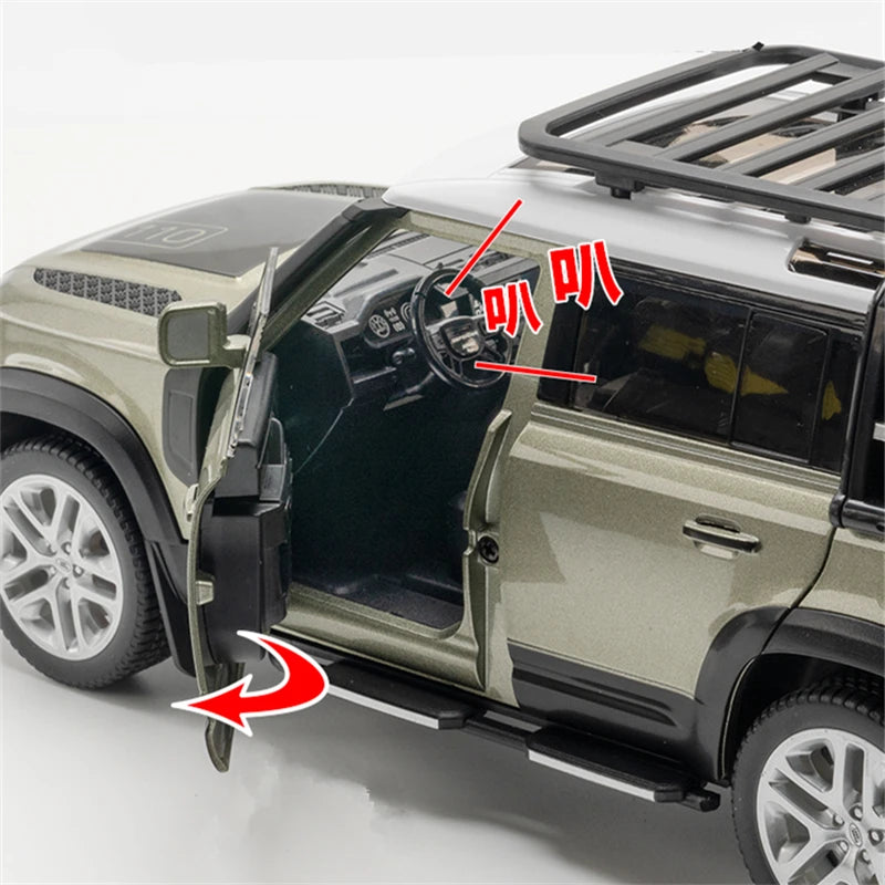 1:18 Land Rover Defender Diecast Car Model – Sound & Light