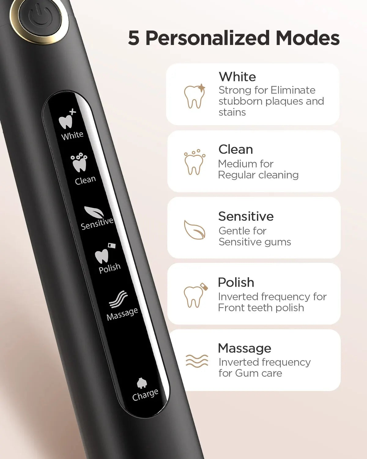 Fairywill FW-507 Sonic Electric Toothbrush – USB Rechargeable & Waterproof