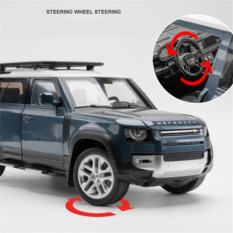 1:18 Land Rover Defender Diecast Car Model – Sound & Light